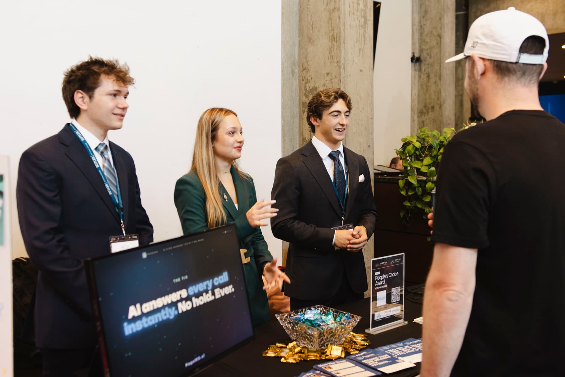 The PageMD team demoing at a startup showcase