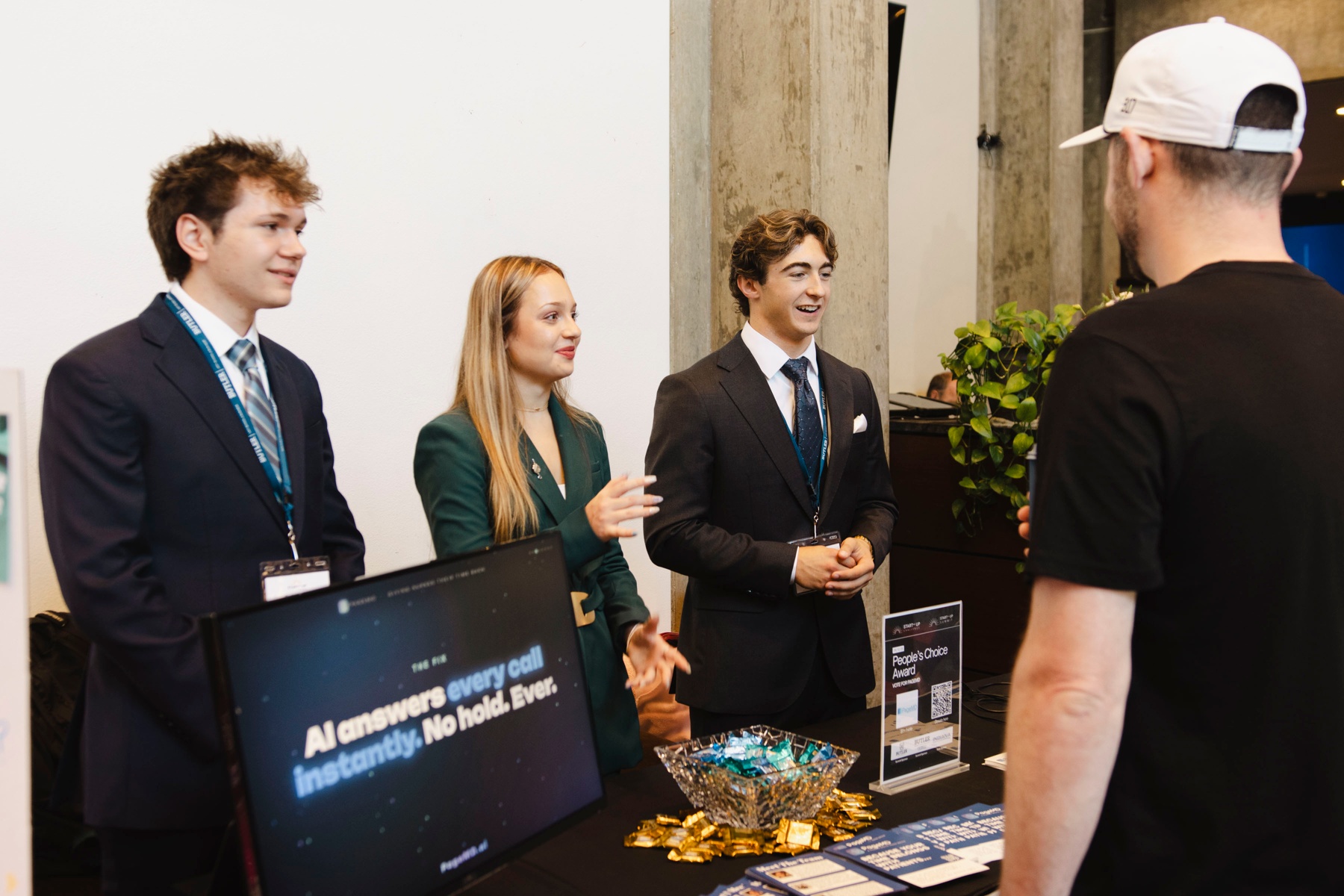The PageMD team demoing at a startup showcase
